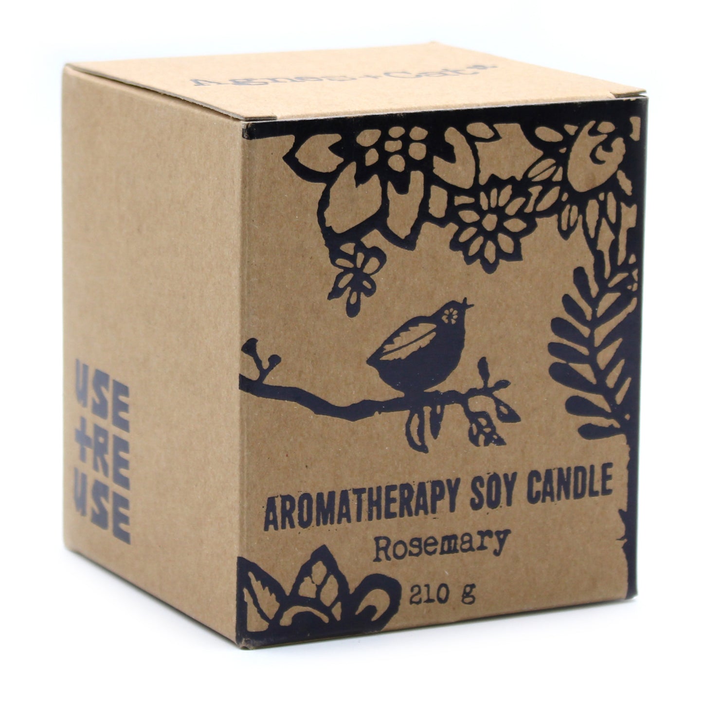 Agnes and Cat Aromatherapy Candle with Rosemary Essential Oil