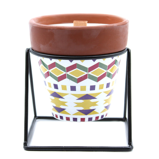 Agnes and Cat Aromatherapy Candle with Geranium Essential Oil