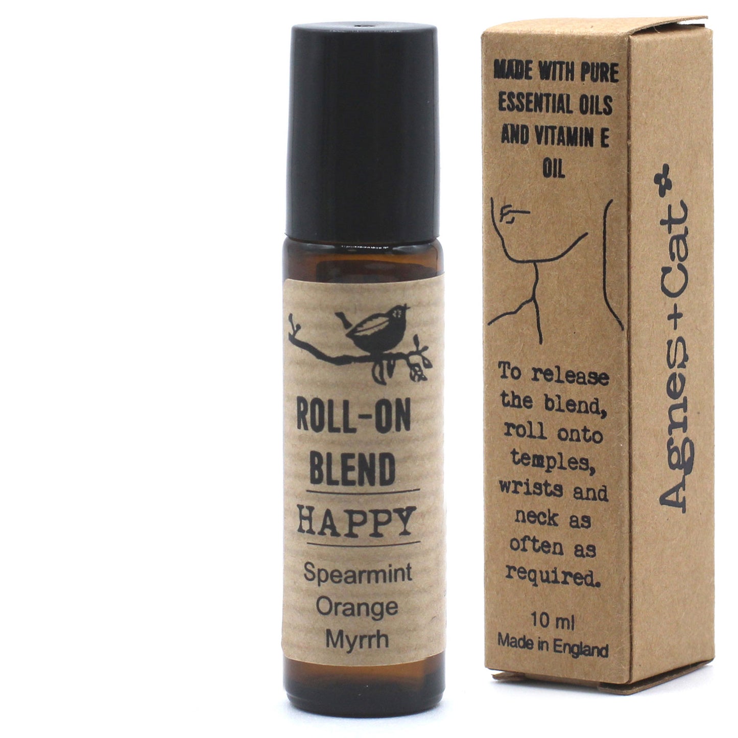 Agnes and Cat 10ml Roll On Essential Oil Blend - HAPPY