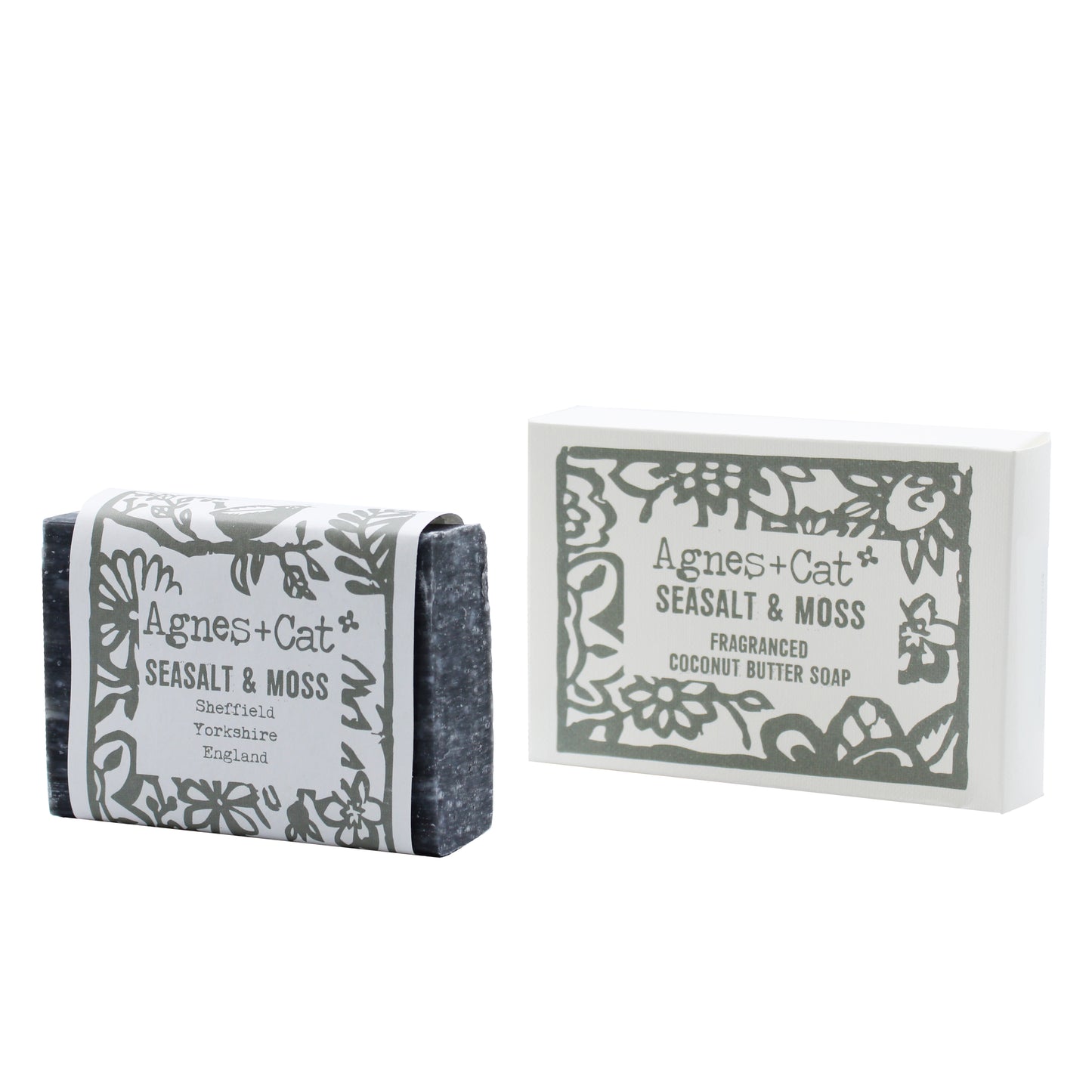 Agnes+Cat Handmade 140g Coconut Butter Soap - Seasalt And Moss