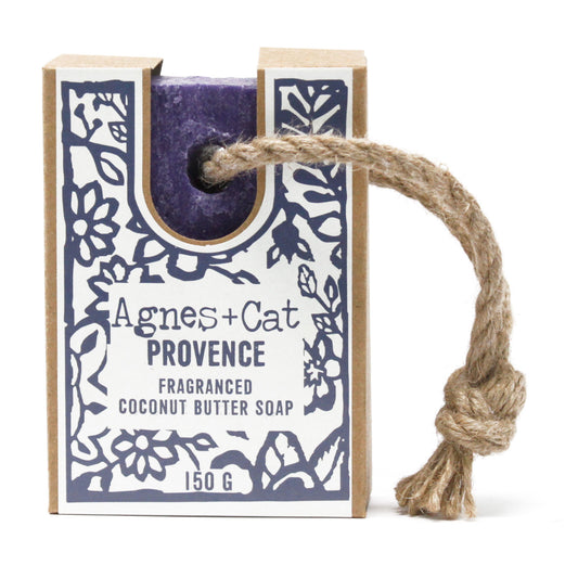 Agnes+Cat Soap On A Rope 150g - Provence