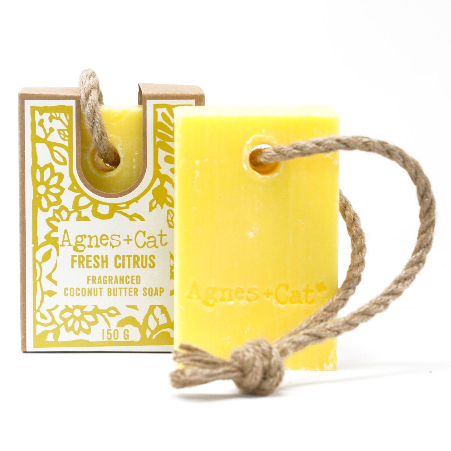 Agnes+Cat Soap On A Rope 150g - Fresh Citrus