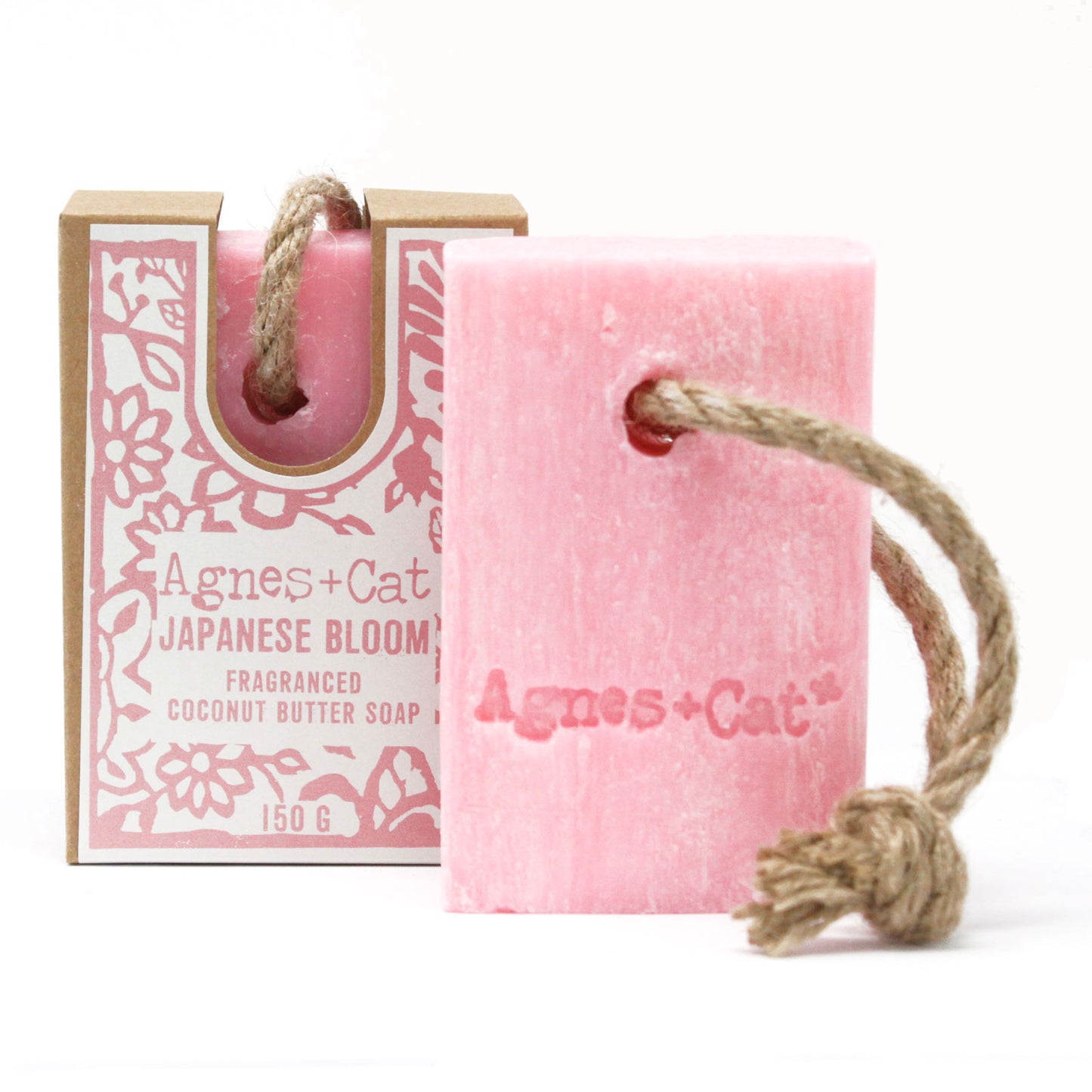 Agnes+Cat Soap On A Rope 150g - Japanese Bloom