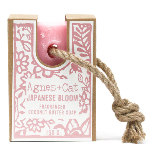 Agnes+Cat Soap On A Rope 150g - Japanese Bloom