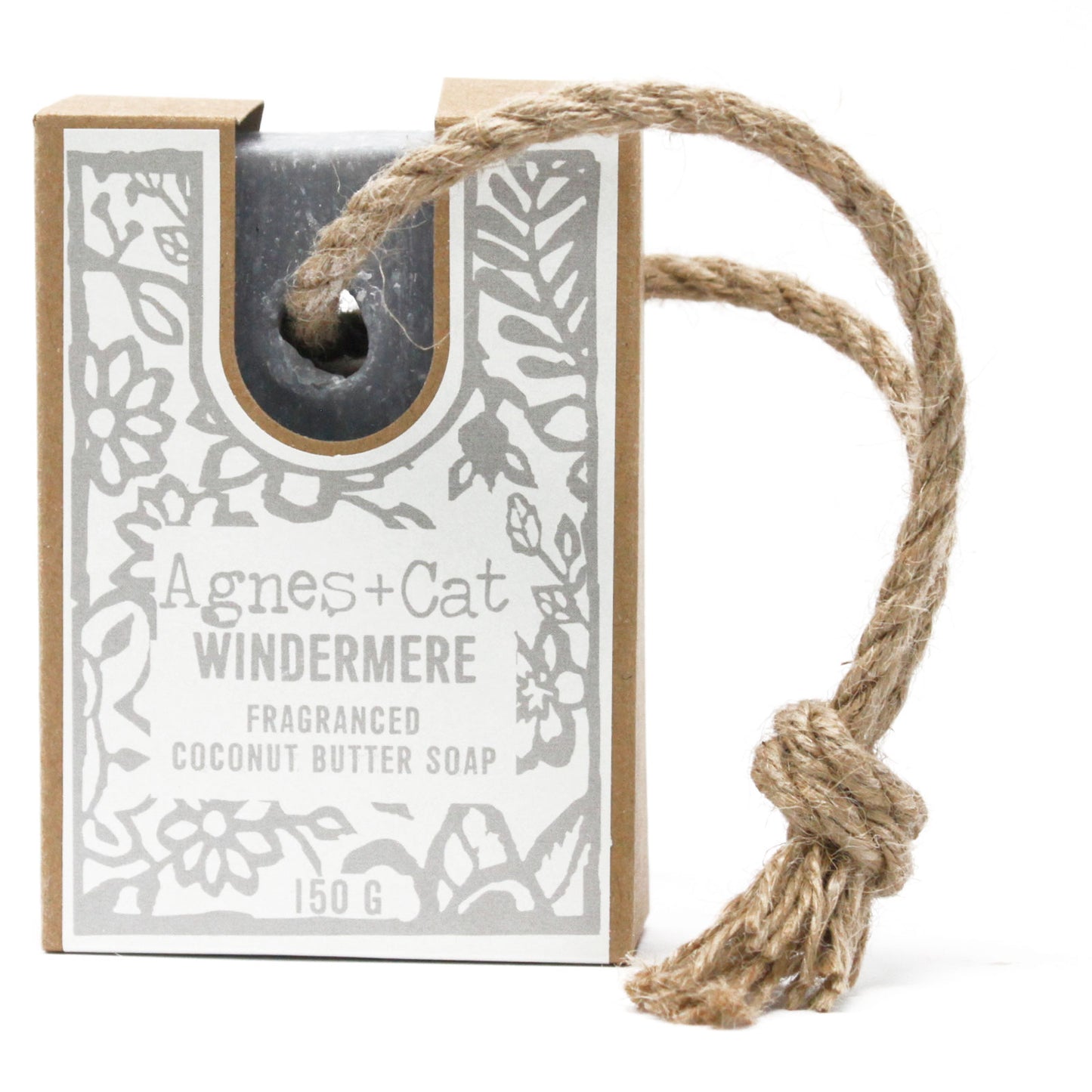 Agnes+Cat Soap On A Rope 150g - Windermere