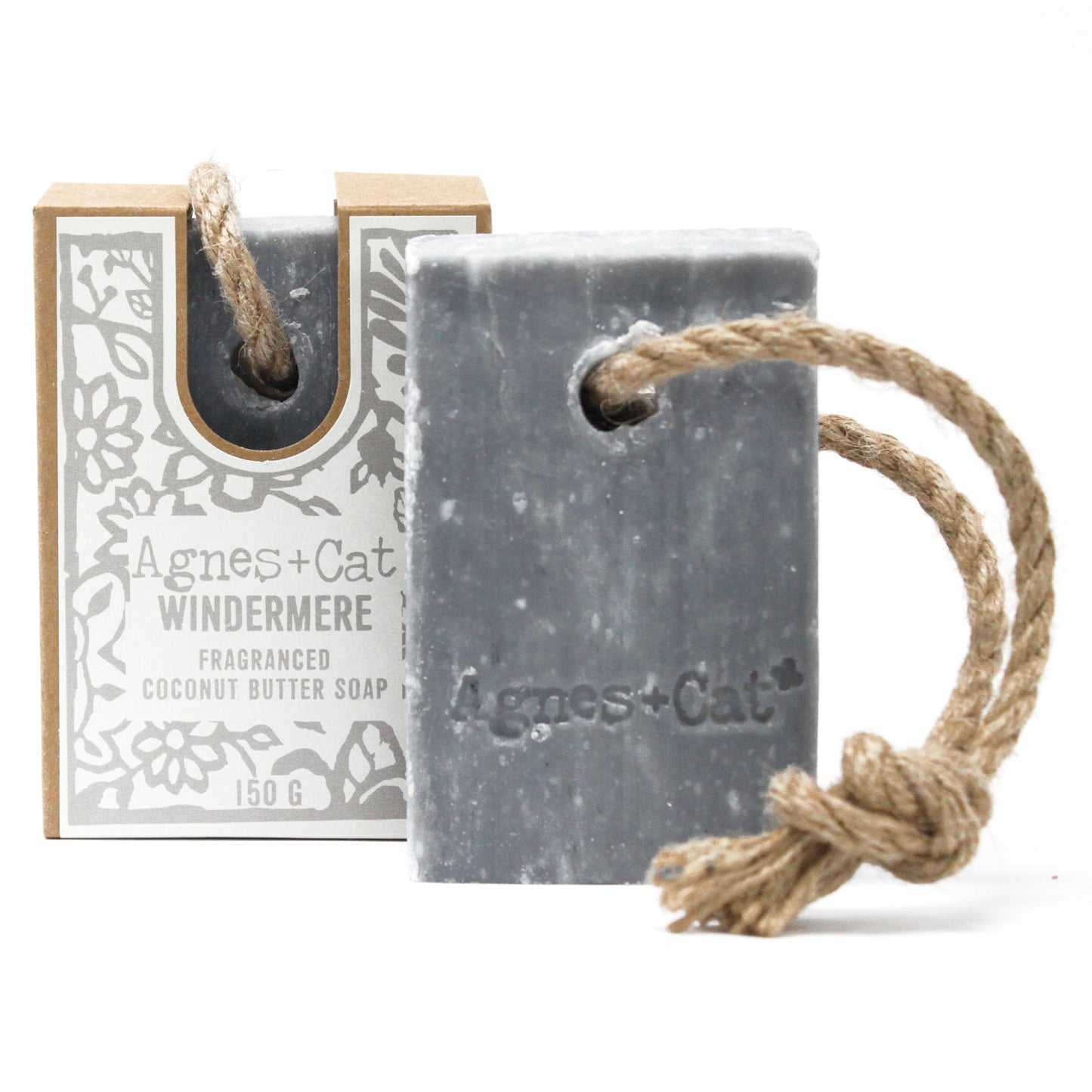 Agnes+Cat Soap On A Rope 150g - Windermere