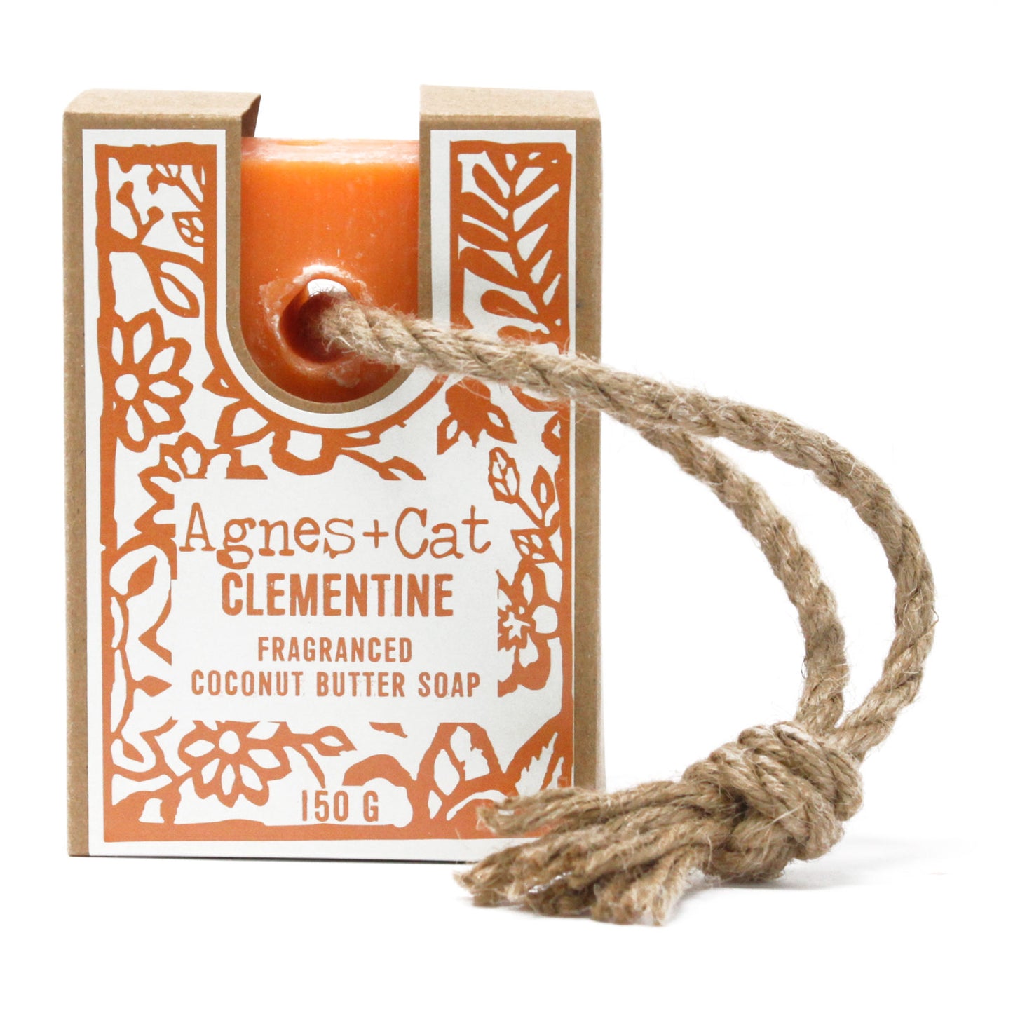 Agnes+Cat Soap On A Rope 150g - Clementine