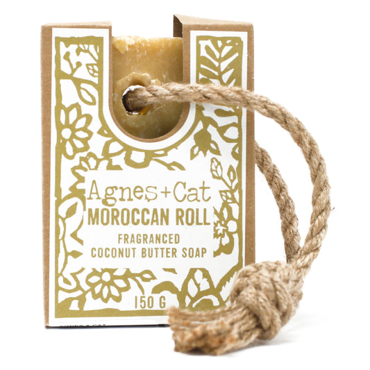 Agnes+Cat Soap On A Rope 150g - Moroccan Roll