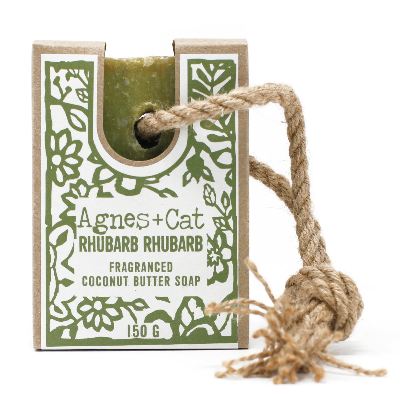 Agnes+Cat Soap On A Rope 150g - Rhubarb, Rhubarb