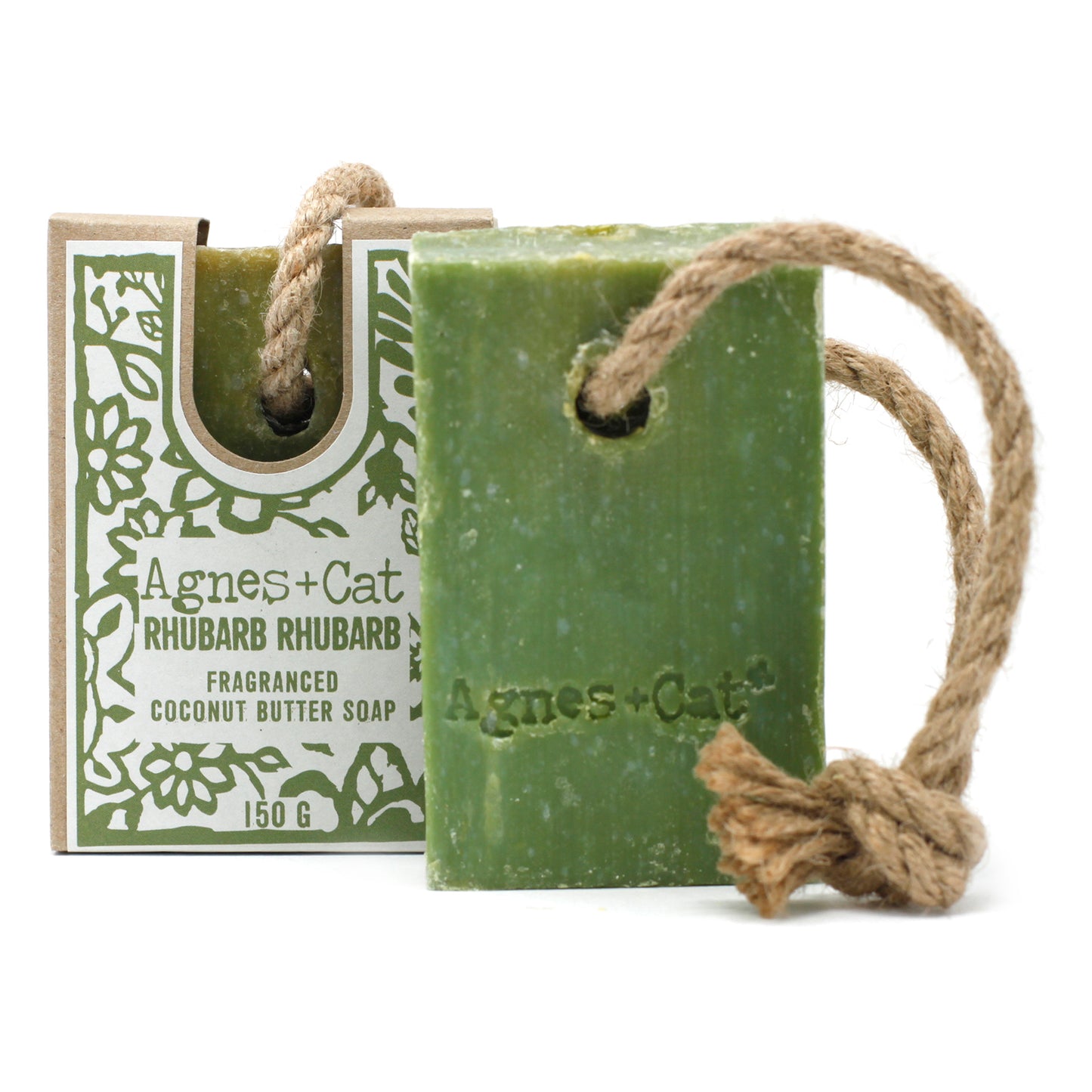 Agnes+Cat Soap On A Rope 150g - Rhubarb, Rhubarb