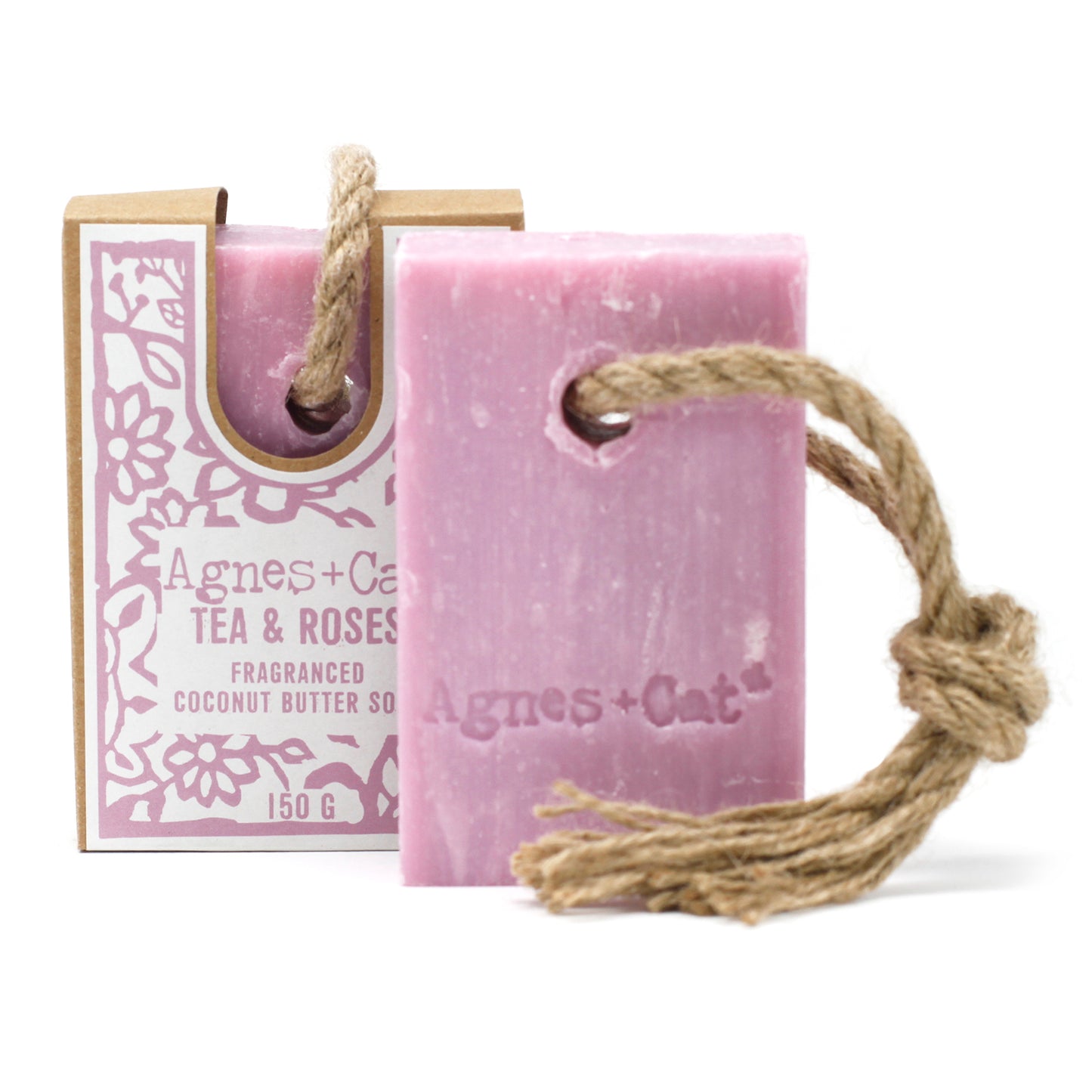 Agnes+Cat Soap On A Rope 150g - Tea & Roses